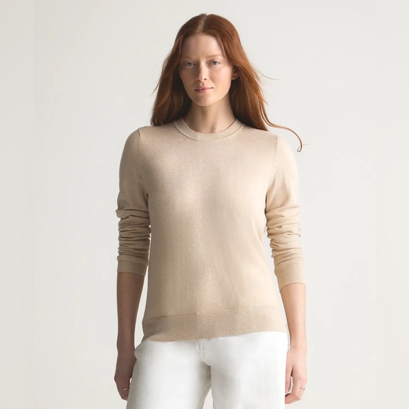 Women’s Lightweight Cotton Cashmere Crew Sweater - Picture 2 of 7
